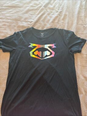 Nasty Pig Black Tee with Multicolor Geometric Logo